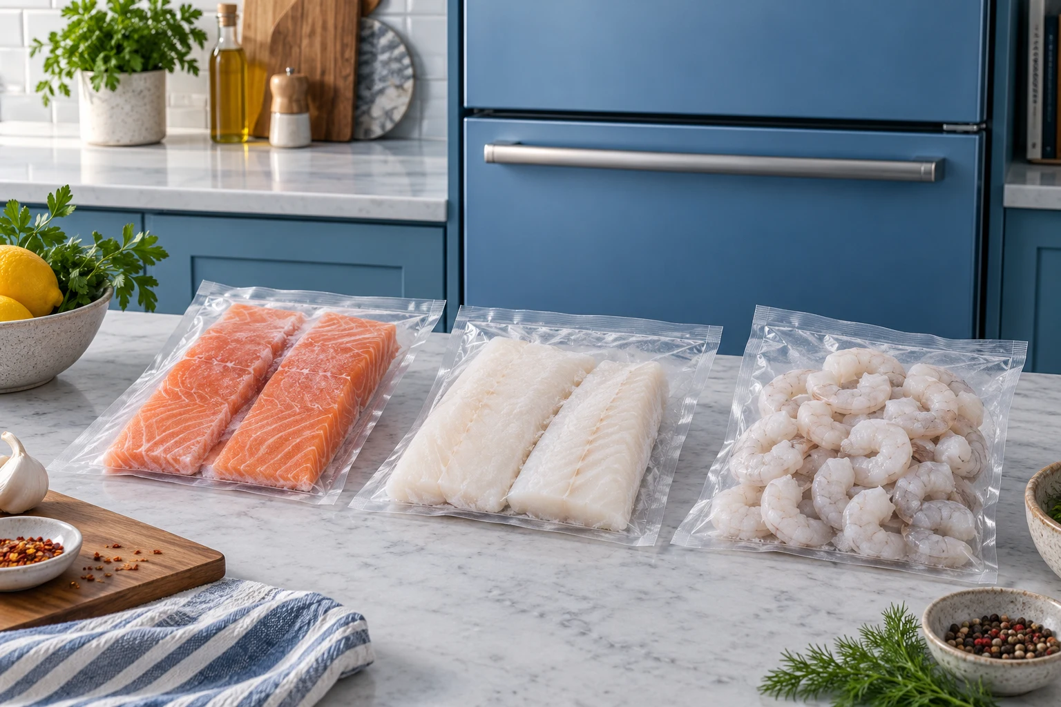 Frozen seafood collection