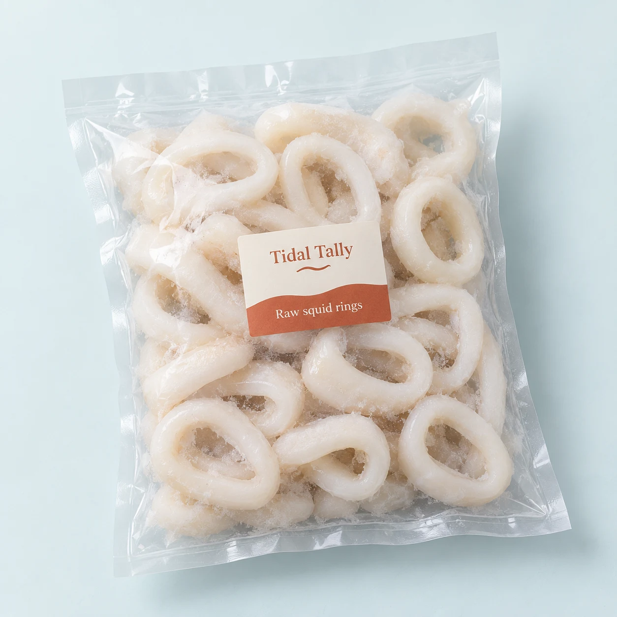 Raw squid rings